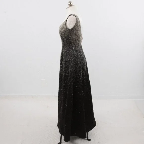 Vintage 50s 60s Formal Gown 6 Medium Hollywood Glam Princess Dress Black - Picture 7 of 9